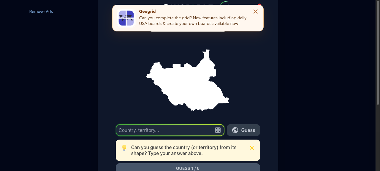 Worldle Full Desktop Screenshot
